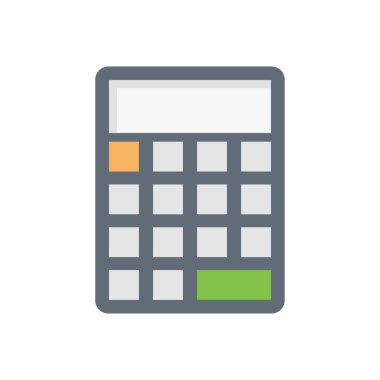 muhasebe vektörü düz renk simgesi