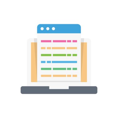 internet vektörü düz renk simgesi