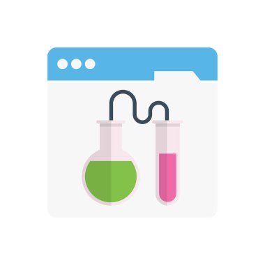 tarayıcı vektörü düz renk simgesi