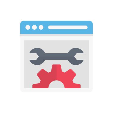 Geliştirme vektörü düz renk simgesi