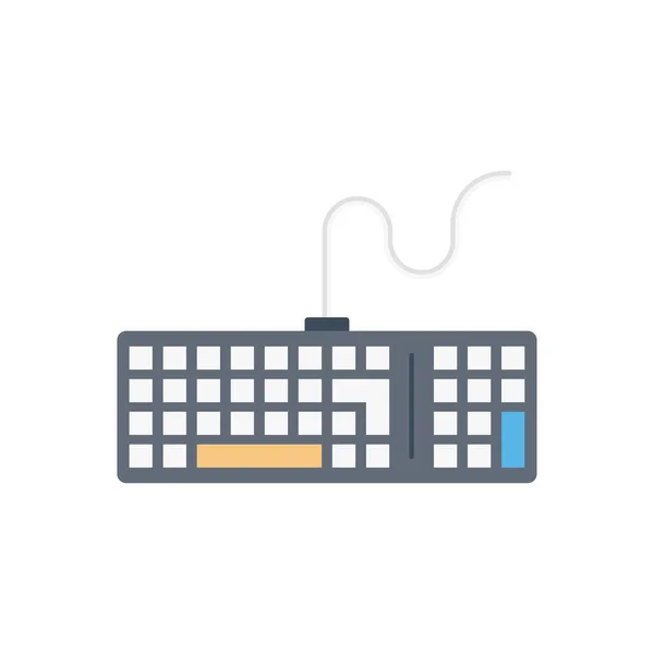 Teclado Vector Icono Color Plano — Vector de stock