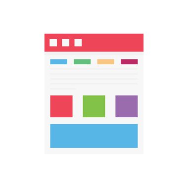 dizayn vektörü düz renk simgesi