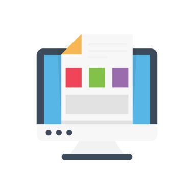 dizayn vektörü düz renk simgesi