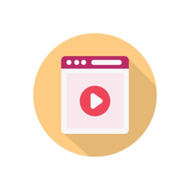 tarayıcı vektörü düz renk simgesi