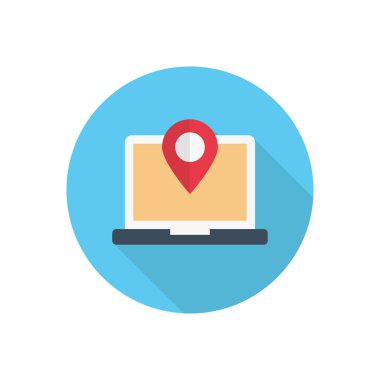 çevrimiçi vektör düz renk simgesi