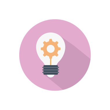 fikir vektörü düz renk simgesi