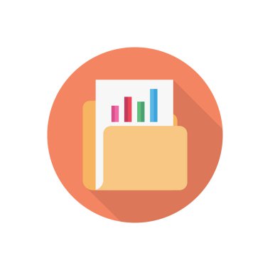 rapor vektörü düz renk simgesi