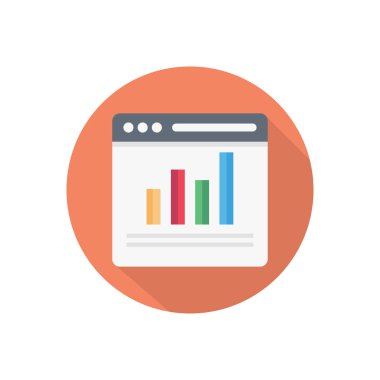 grafik vektörü düz renk simgesi