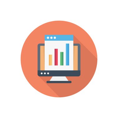 Web sayfası düz renk simgesi