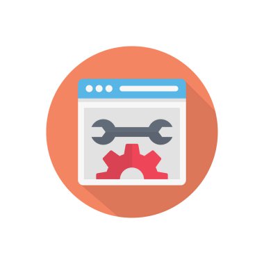 Geliştirme vektörü düz renk simgesi