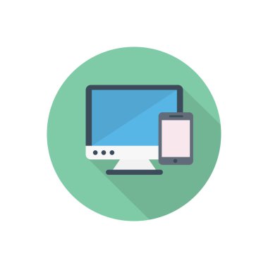 ekran vektörü düz renk simgesi