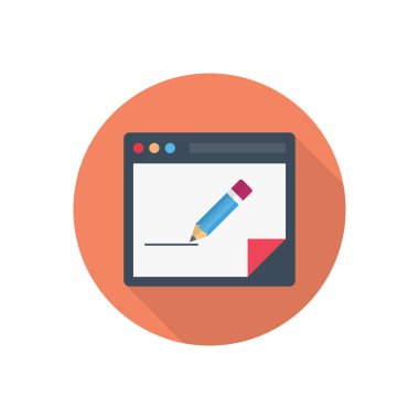 dizayn vektörü düz renk simgesi