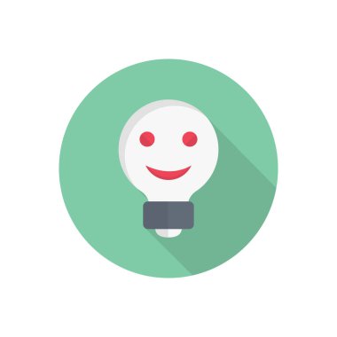 fikir vektörü düz renk simgesi