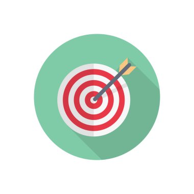 hedef vektör düz renk simgesi