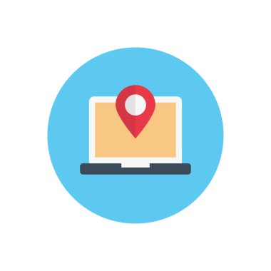 çevrimiçi vektör düz renk simgesi