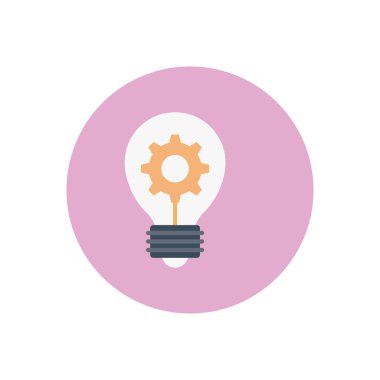 fikir vektörü düz renk simgesi