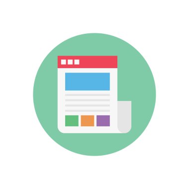 Web vektörü düz renk simgesi