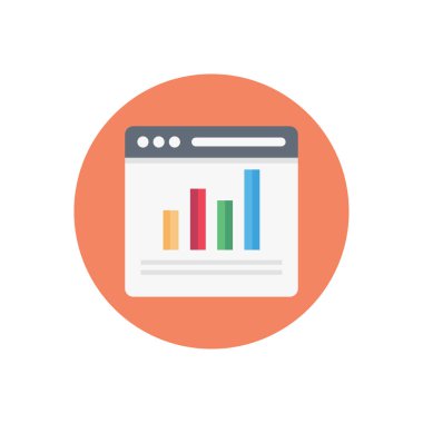 grafik vektörü düz renk simgesi