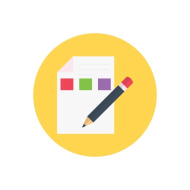 dosya vektörü düz renk simgesi