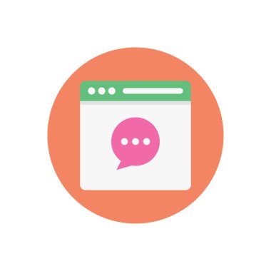 çevrimiçi vektör düz renk simgesi