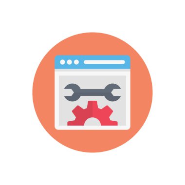 Geliştirme vektörü düz renk simgesi