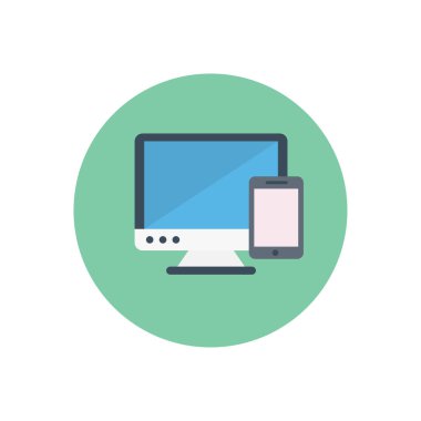 ekran vektörü düz renk simgesi