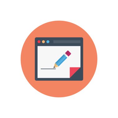 dizayn vektörü düz renk simgesi