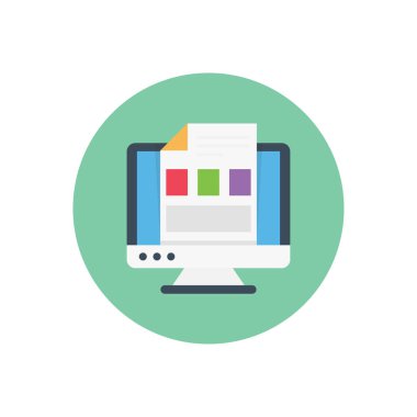 dizayn vektörü düz renk simgesi