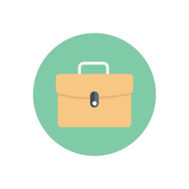 evrak çantası vektörü düz renk simgesi