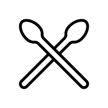 Davul vektörü ince çizgi simgesi