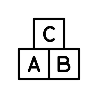 blok vektör ince çizgi simgesi