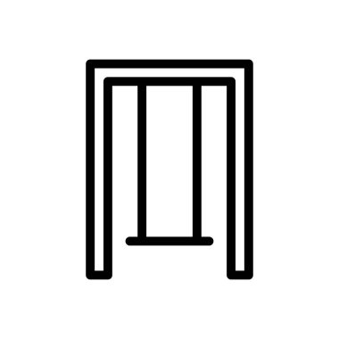 park vektörü ince çizgi simgesi