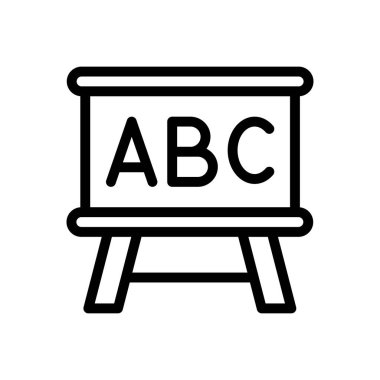 eğitim vektörü ince çizgi simgesi