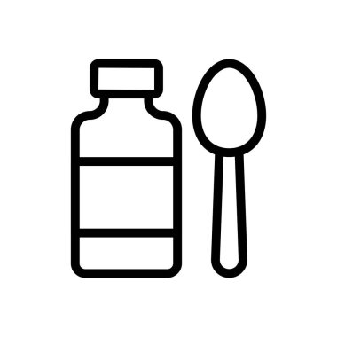 Şurup vektörü ince çizgi simgesi