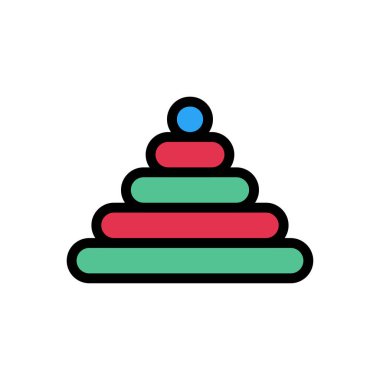 oyuncak vektör düz renk simgesi