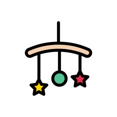 bebek mobil vektör düz renk simgesi