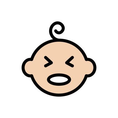 ağlayan vektör düz renk simgesi