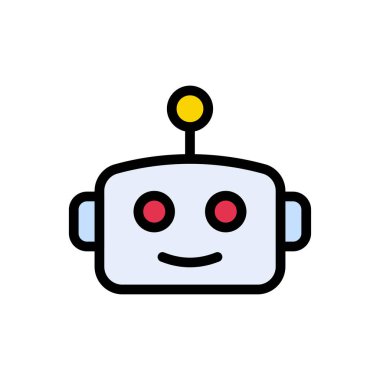 yüz vektörü düz renk simgesi