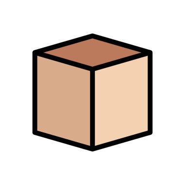 karton vektör düz renk simgesi