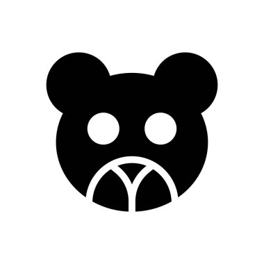 ayı vektör düz simgesi