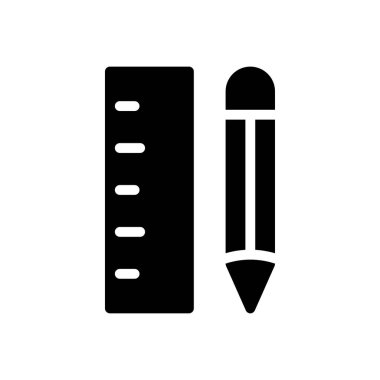 cetvel vektör düz simge