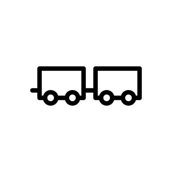 Rail Vector Thin Line Icon — 图库矢量图片