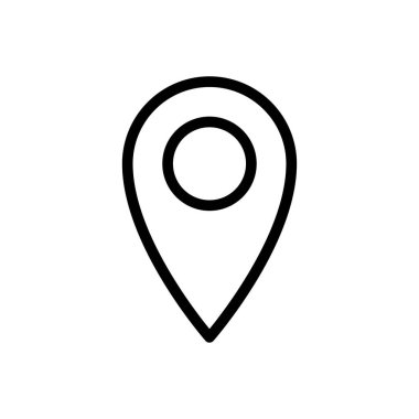 konum vektörü ince çizgi simgesi