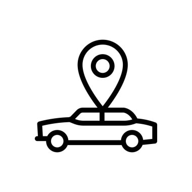 konum vektörü ince çizgi simgesi