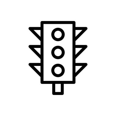 Trafik vektörü ince çizgi simgesi