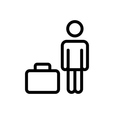 Müşteri vektörü ince çizgi simgesi