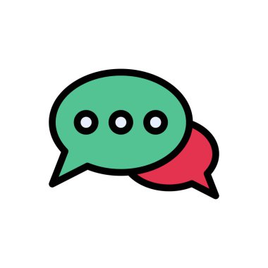 konuşma vektörü düz renk simgesi