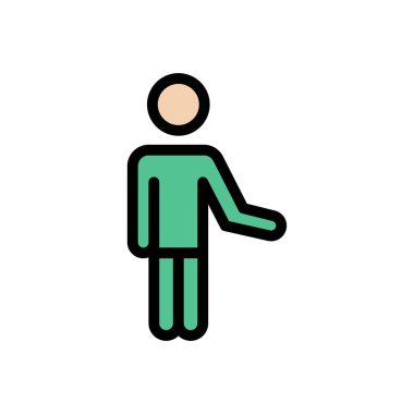 avatar vektörü düz renk simgesi