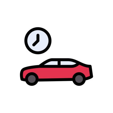 Taksi vektörü düz renk simgesi