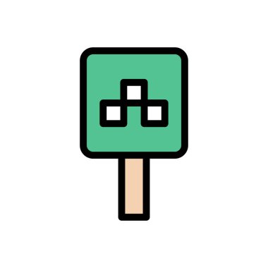 tahta vektörü düz renk simgesi